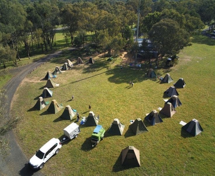 drone view of WNPEEC campsite